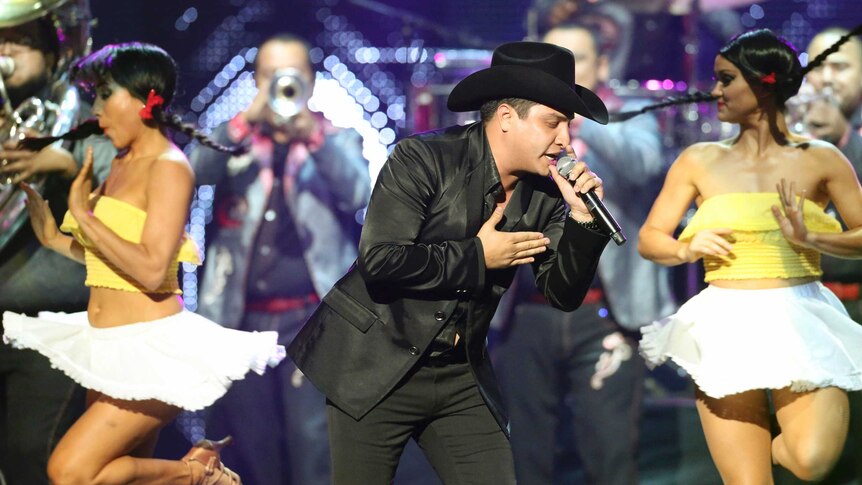 Julion Alvarez performs at Billboard Mexican Music Awards