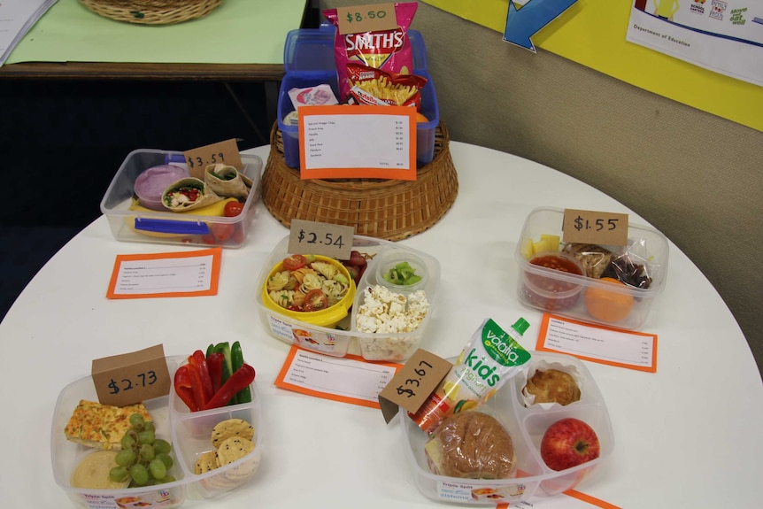 Photo of lunch boxes filled with health foods