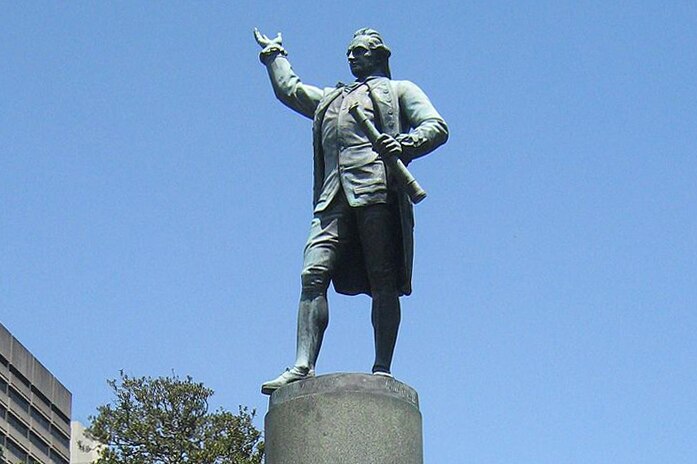 The Captain Cook statue in Hyde Park, Sydney.