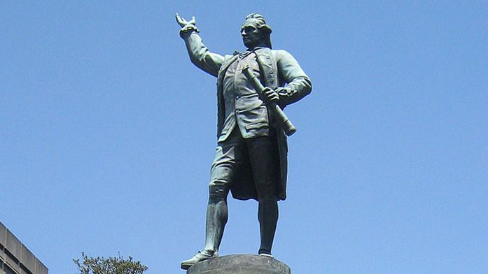 The Captain Cook statue in Hyde Park, Sydney.