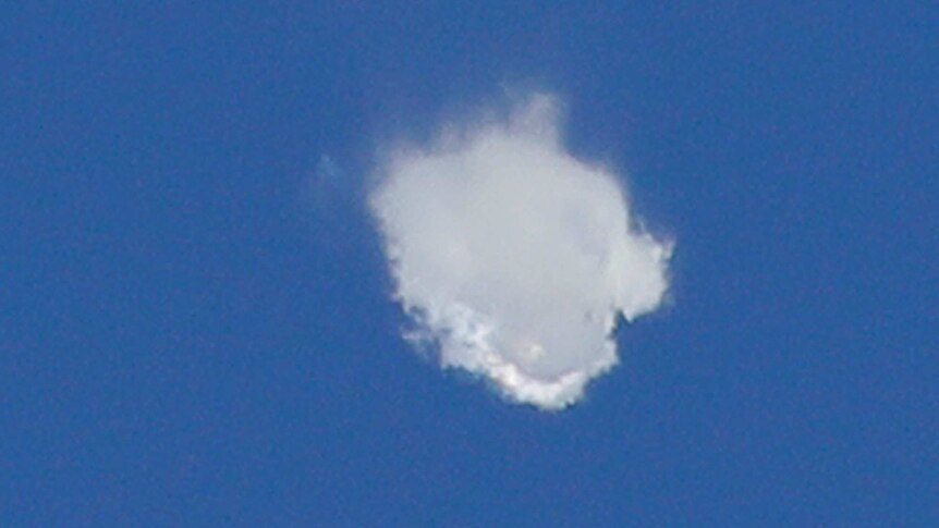 Smoke after the boosters on the Soyuz rocket failed