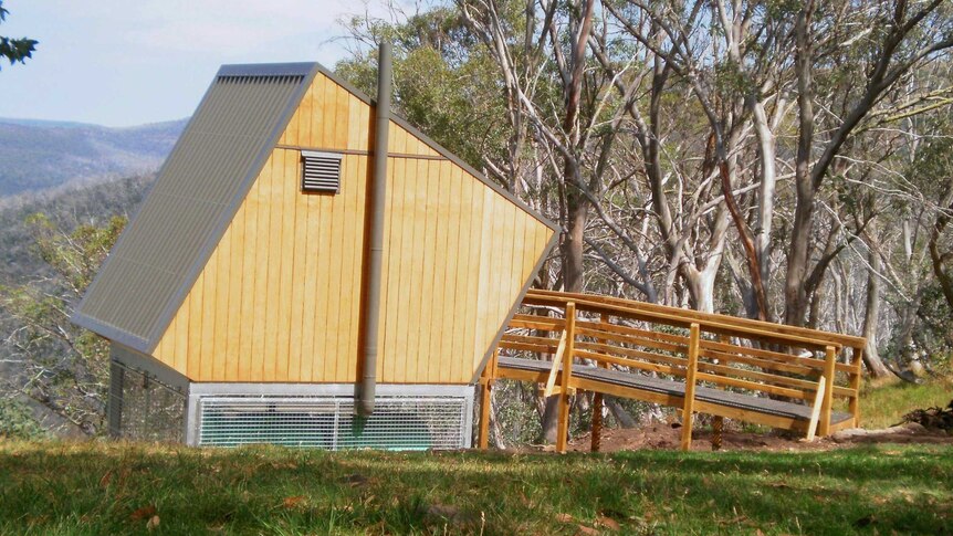 Exterior of loo with a view at the Alpine National Park in Victoria