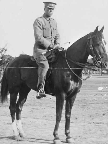 Carew Reynell on horseback in Adelaide before departure