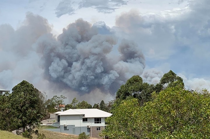 Big smoke plume over home