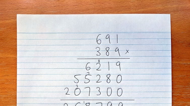 The method for working out multiplications'