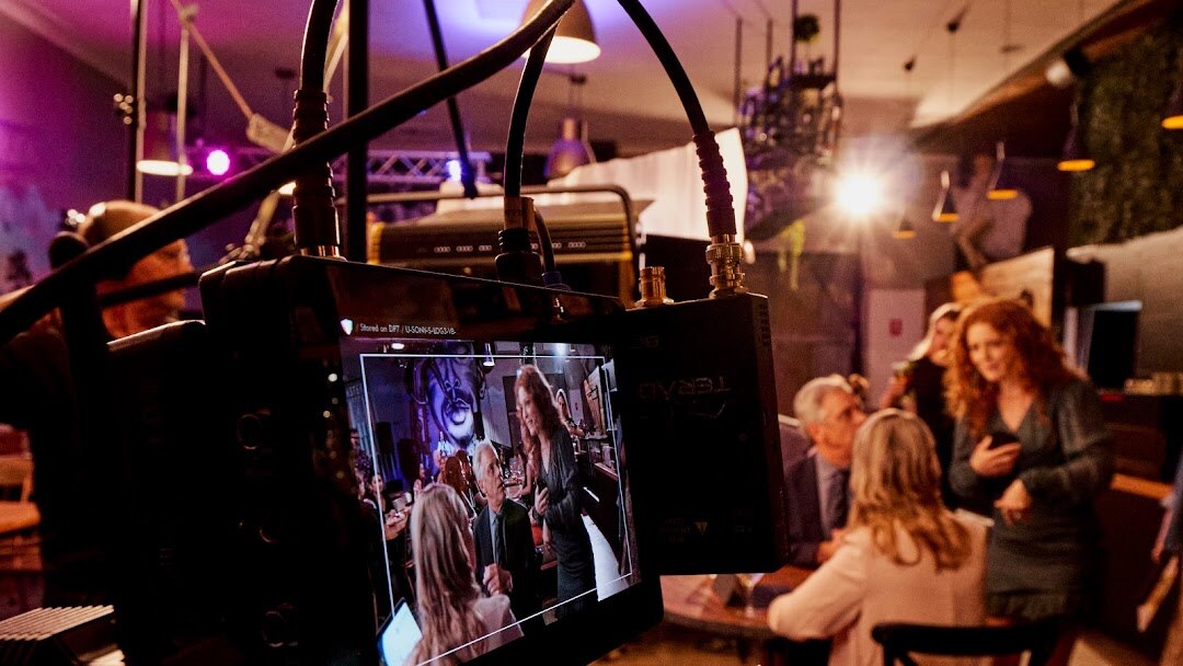 Behind-the-scenes on a film shoot