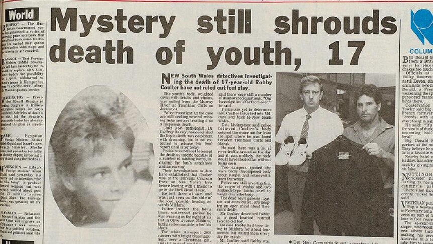 A photograph of a newspaper clipping dating back to the case in 1989