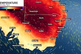 a weather map of new south wales showing the heatwave and high temperatures for saturday november 8