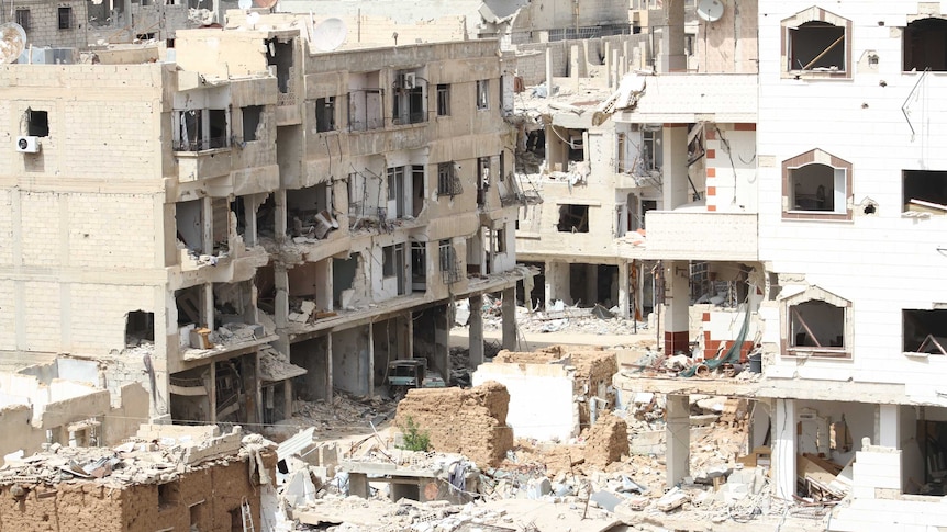 Destroyed remnants of Daraya in Syria