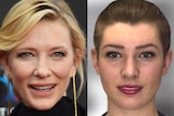Composite of Cate Blanchett and NDIS avatar Nadia