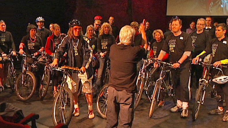 Bike orchestra at launch of MONA FOMA, Hobart. Nov 2009