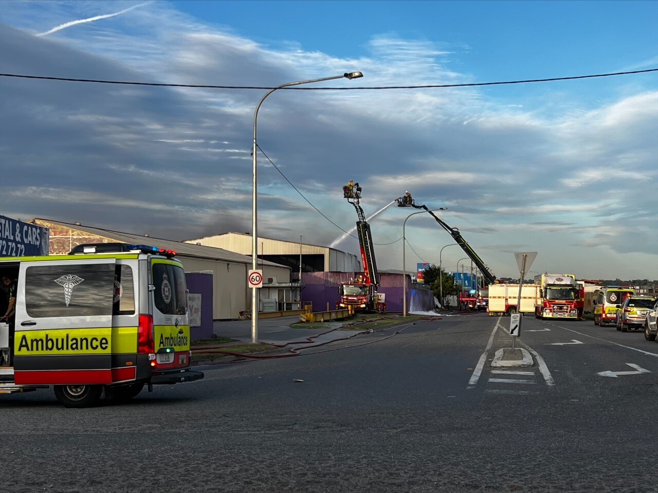 Multiple crews bring major industrial fire under control at Rocklea in