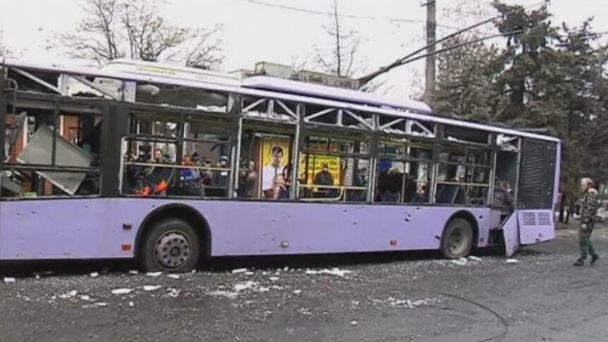 Ukraine trolleybus shelling, kills at least 13