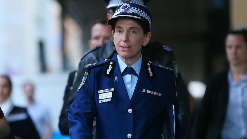 Catherine Burn arrives at the Sydney siege inquest.