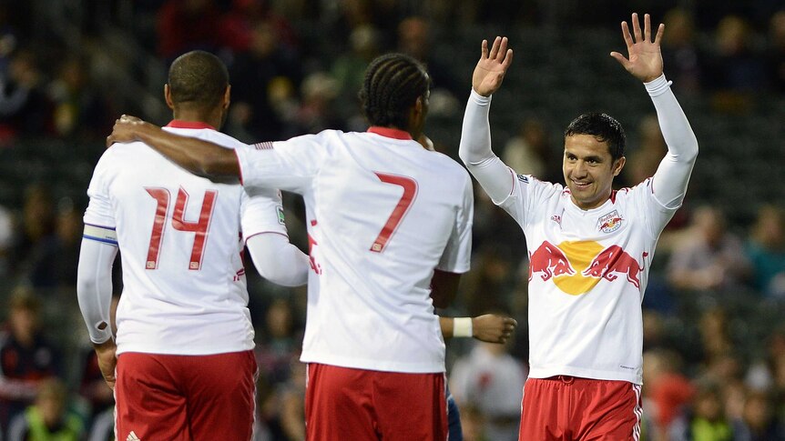 Tim Cahill playing for New York filer