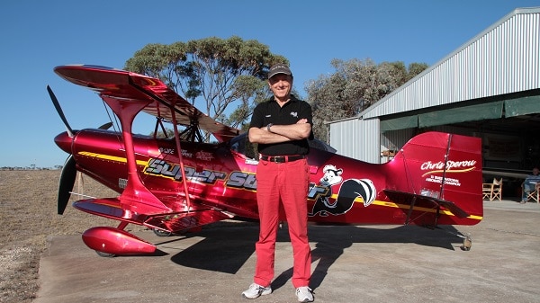 Chris Sperou with his Pitts stunt plane