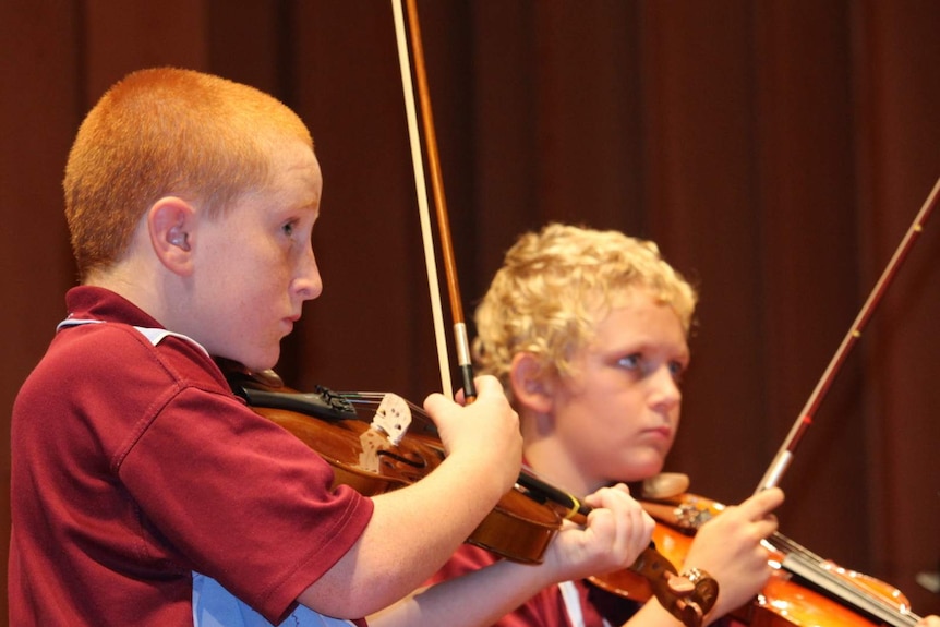 Lachlan Taylor (left) from Goulburn Primary School.