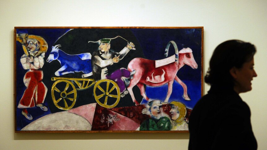 The Cattle Trader by Chagall, which is on display at the exhibition.