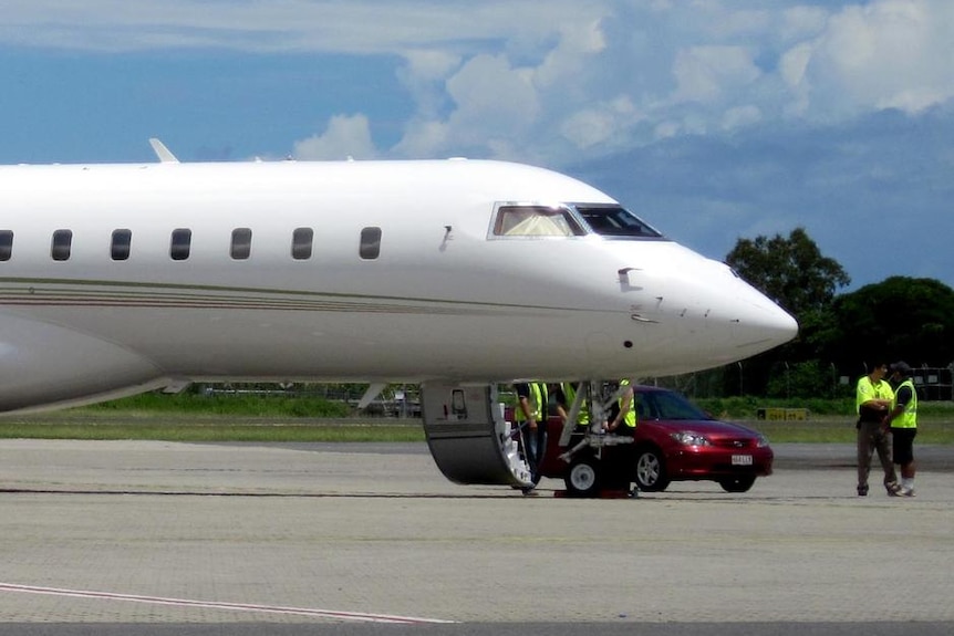 A small plane on the tarmac