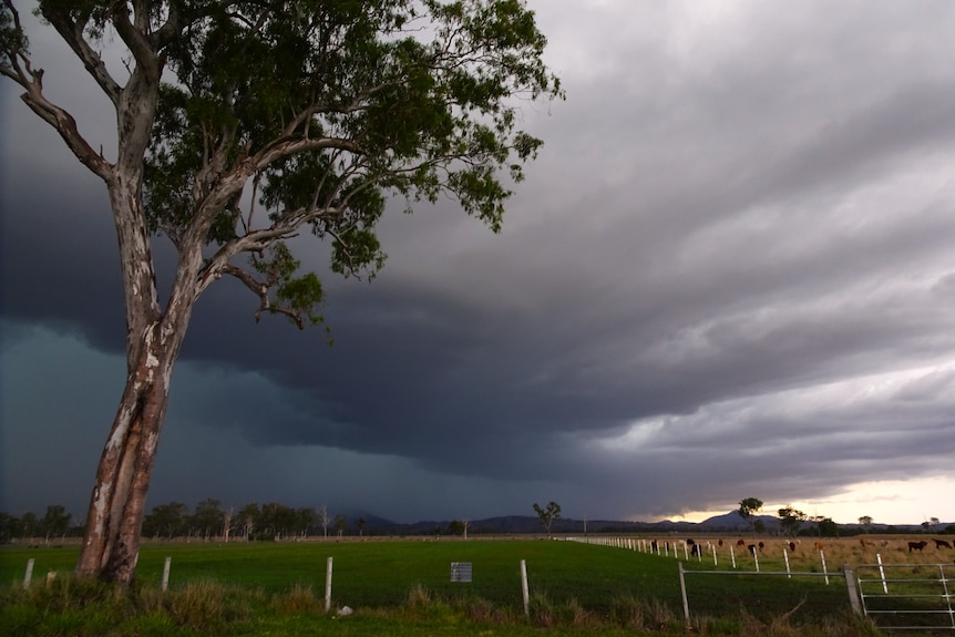 Storm clouds over west of Beaudesert Queensland