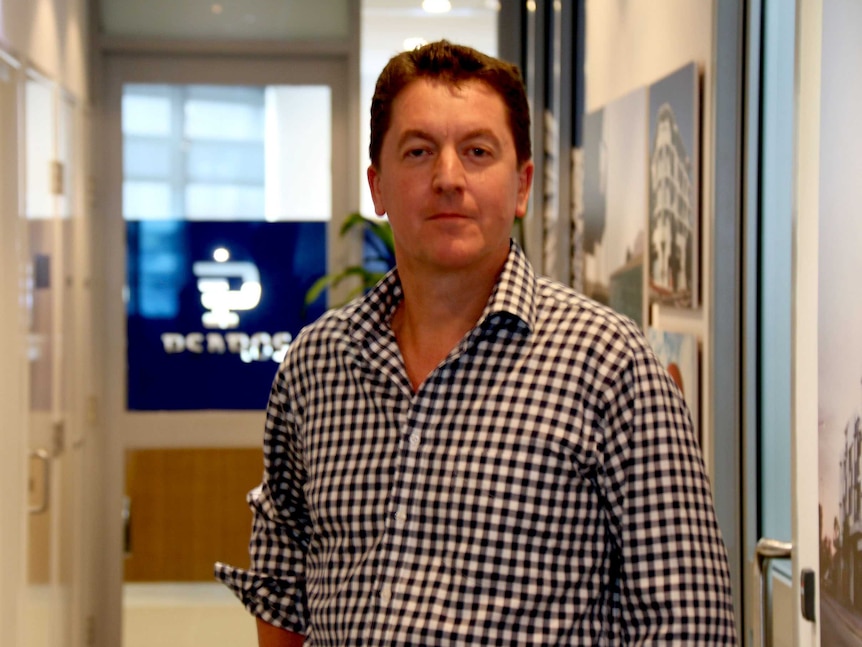 Psaros managing director Mike Enslin at the construction company's head office in Perth.