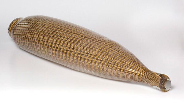 Jennie Kemarre Martiniello's work Golden Brown Reeds Fish Trap.