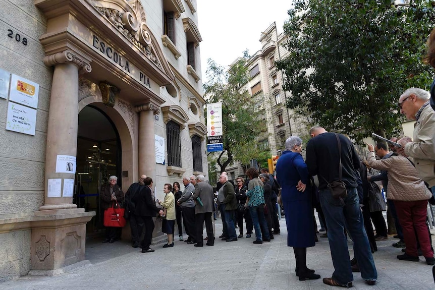 Catalonia independence polling station