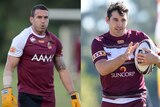 A composite image of Queensland full-backs Darius Boyd and Billy Slater.