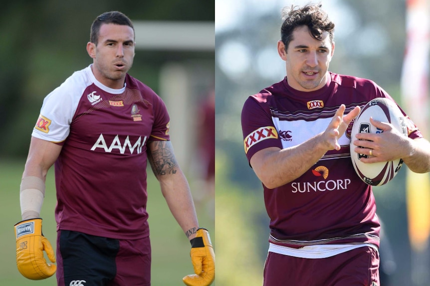 A composite image of Queensland full-backs Darius Boyd and Billy Slater.