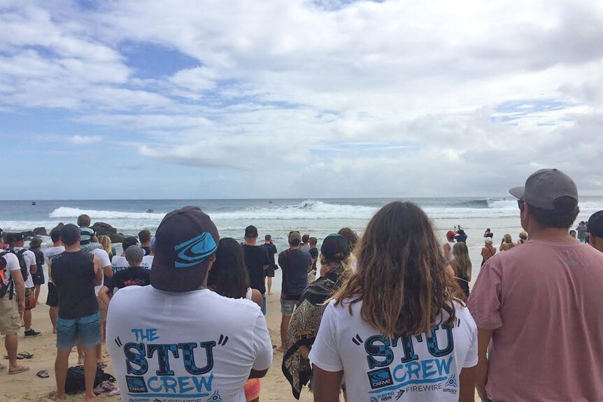 Surfer Stuart Kennedy's supporters the Stu Crew