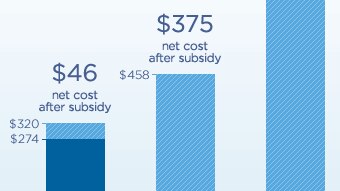 Graphic showing government subsidies for child-raising costs, by income level.