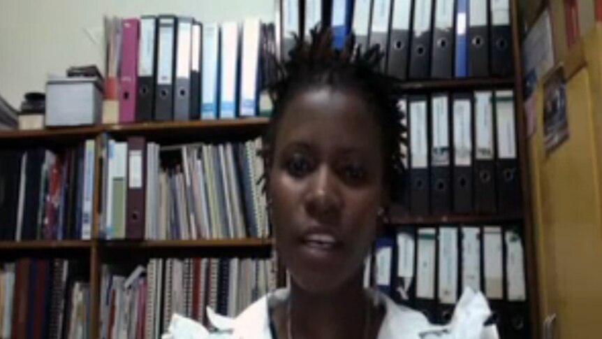 A video still of Rosebell Kagumire, a Ugandan journalist who has argued against the Kony 2012 campaign.