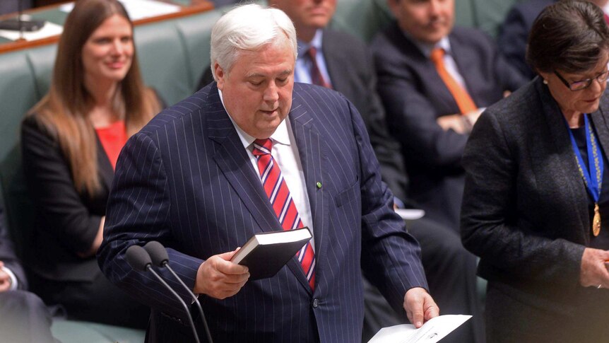 The Palmer United Party federal MP Clive Palmer says he did not plagiarise the words of US president John F Kennedy