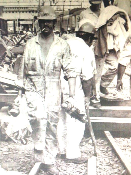 Gary Raymond at the Granville train disaster in 1977