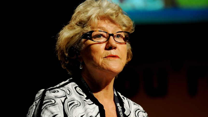 Janet Holmes a Court speaks at a conference in Sydney.