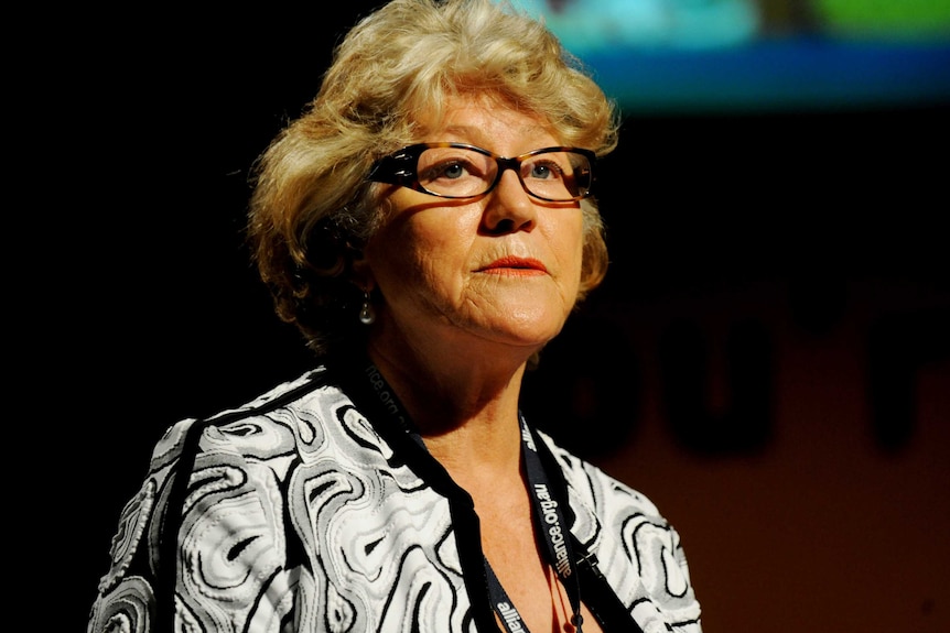 Janet Holmes a Court speaks at a conference in Sydney.