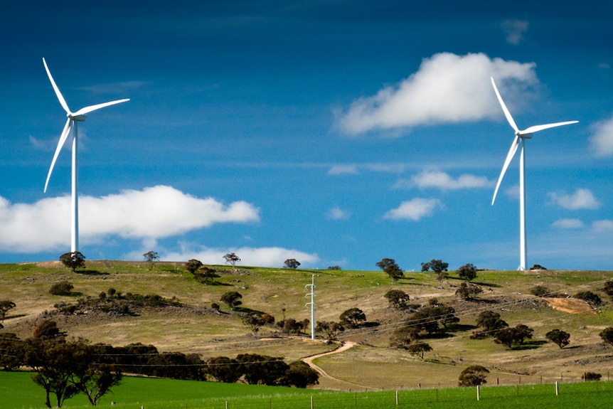 Generating power at Waterloo Wind Farm