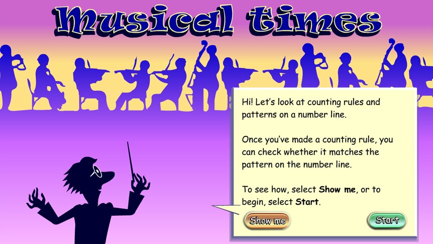 Game screenshot shows people playing instruments, text reads "Musical times"