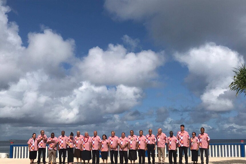 All of the leaders in Tuvalu for the PIF.