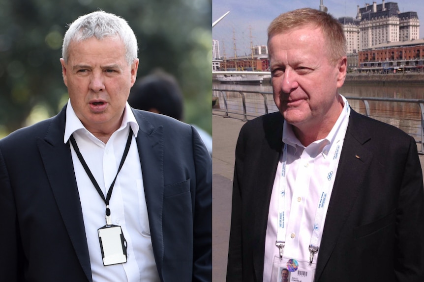 AOC media director Mike Tancred (L) and president John Coates are under scrutiny.