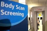 Full body scanner at Sydney International Airport
