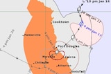 Tracking map of Cyclone Kimi