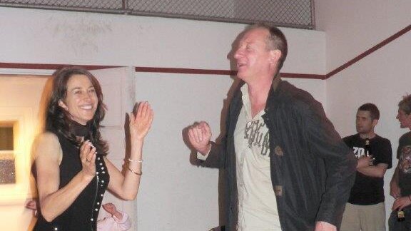 Naomi Halpern and Daryl Oehm dancing at a party in 2006