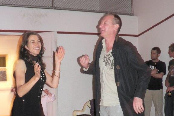 Naomi Halpern and Daryl Oehm dancing at a party in 2006