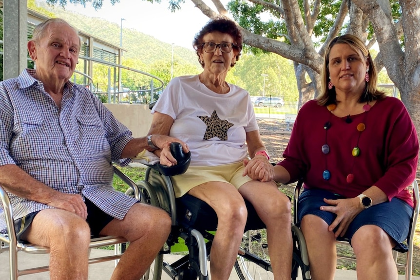 Robert, Erica and Cheryl Middleton seated and smiling