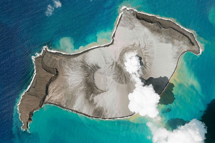 Tonga underwater volcano eruption