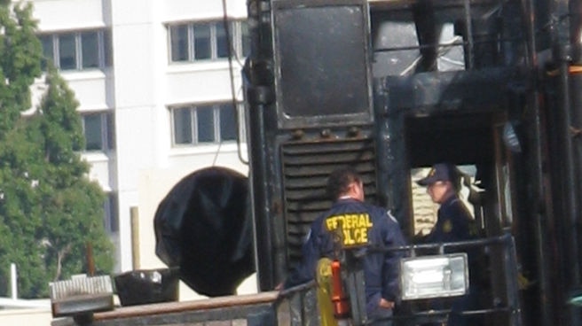 Police aboard the Sea Sherpherd ship docked in Hobart