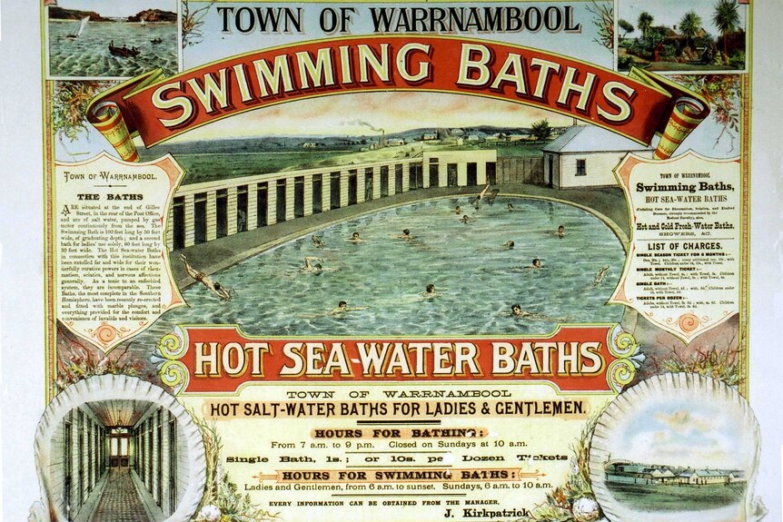 Warrnambool baths poster