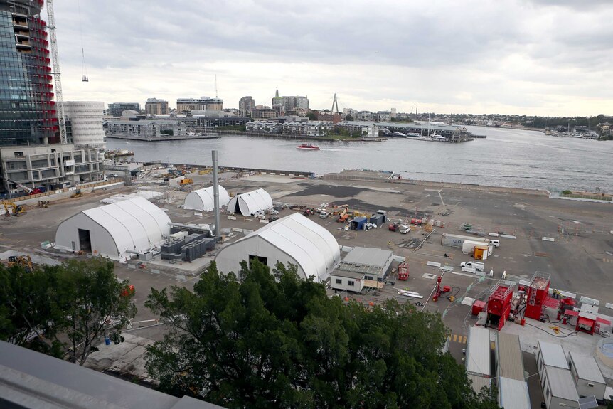 A view down onto the Barangaroo Remediation Site.
