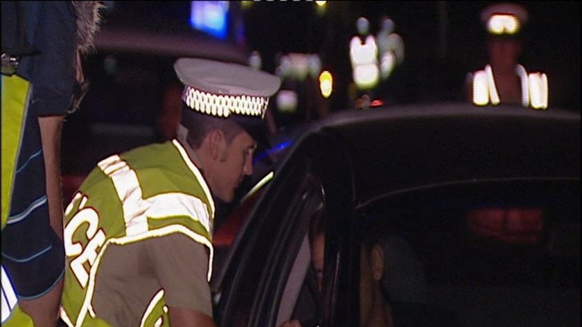 Police conduct random breath tests on drivers in Darwin.
